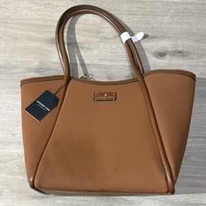London Fog Collection Siena Faux Suede Shopper. New with tags.